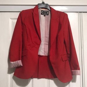 Medium red Junior women’s blazer – worn only once